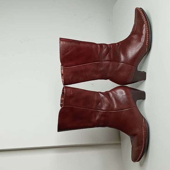 Pikolino Leather 1/2 Calf Boots w/Moccasin Toe Stitching -Spain -Brown-37/6.5 - Picture 15 of 16